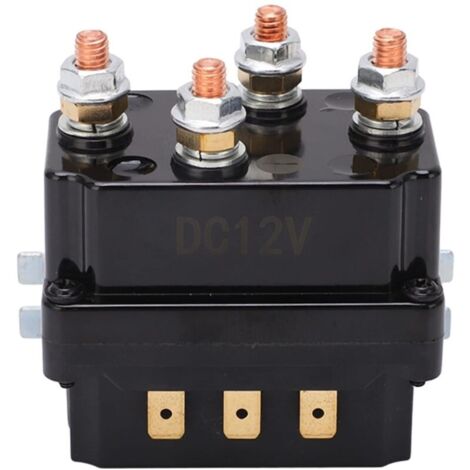 Treuil électrique étanche 250A 12V – Relais intégré pour véhicules hors route – Charge maximale 250A – Matériaux laiton et ABS