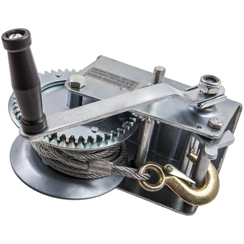 3500LBS Dual Gear Hand Winch Crank Manual for Boat atv rv Trailer 33ft Cable.