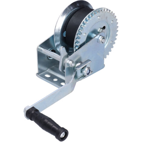 Treuil manuel pour remorque, capacité 1000LBS, sangle de 6M, treuil à manivelle robuste pour usage intensif