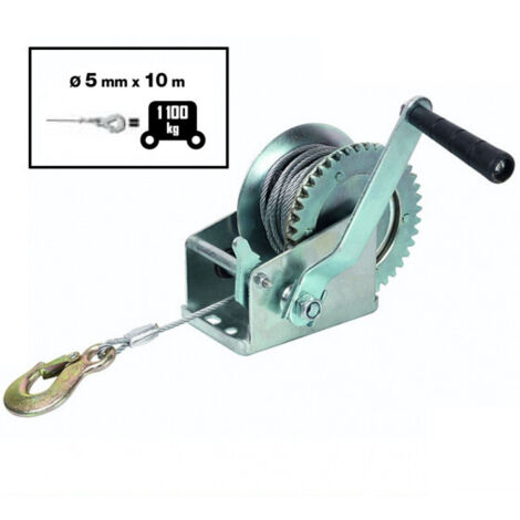 Treuil Manuel Treuil 2 Vitesses 1100/2200 Kg Ribitech Traction