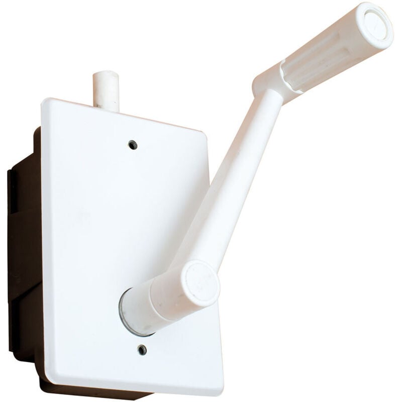 Treuil pour volet roulant encastré 'PR17' à manivelle (charge maximale 20 kg) en acier blanc