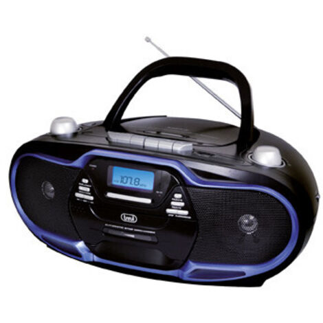 Trevi 057404 impianto stereo portatile Digitale 20 W AM, FM Nero, Blu Riproduzione MP3
