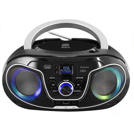 Trevi CMP 588 Dab estéreo portátil con Radio Dab/Dab+ y FM con RDS, Pantalla Dot Matrix de Alta Lectura, CD, MP3, USB, AUX-IN, Bluetooth, Toma de Auriculares