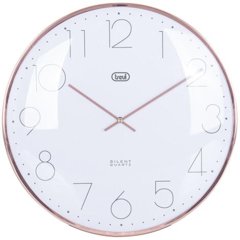 Trevi OM 3512 S Orologio da Parete Analogico Movimento al Quarzo Diametro 30 cm Vetro Curvo antiriflesso colore Bronzo