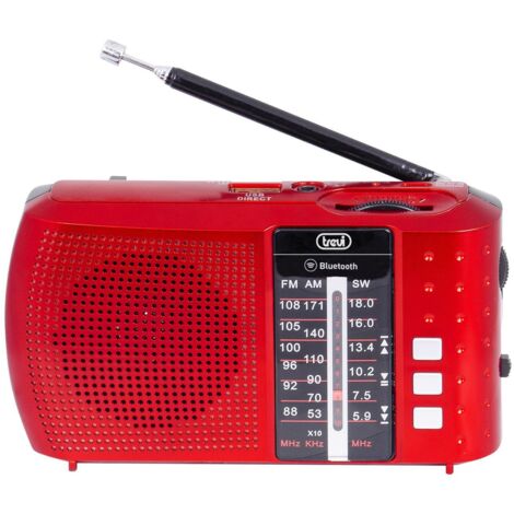 Trevi RA7F20BT Radio Ricaricabile MicroSd Bluetooth Rosso