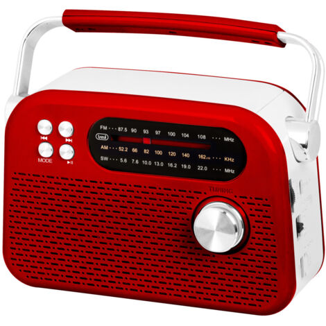 Trevi Radio Wireless Portatile Multibanda USB Micro SD RDA 70 BR Rosso