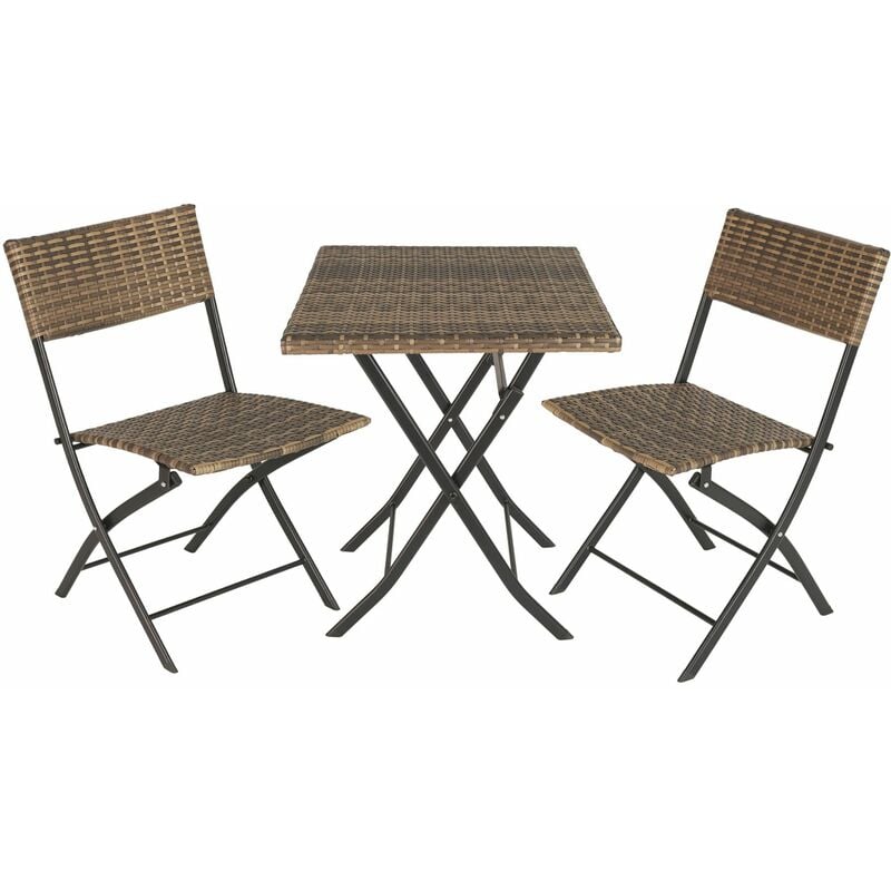Rattan garden furniture set Trevi - garden tables and chairs, garden furniture set, outdoor table and chairs - nature