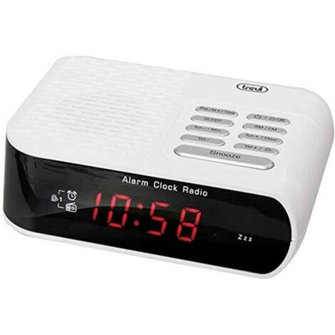 Trevi RC 827 D Electronic Clock-Radio, Blanco, Small