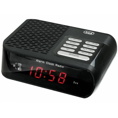 Trevi RC 827 D Uhr Schwarz - Radio (Uhr, Schwarz, 140 mm, 114 mm, 40 mm, 40 mm, 310 g)