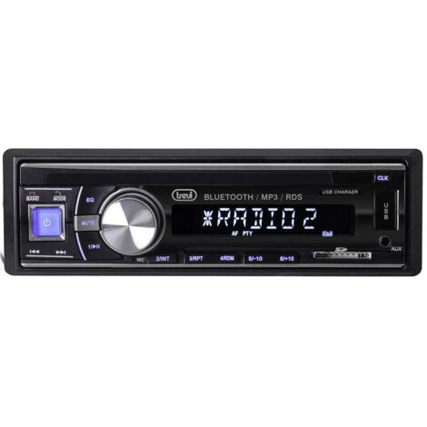 Trevi Scd 5702 BT - Radio de Coche con USB, SD, Aux-In, Bluetooth, USB Fast Charge para Carga rápida de Smartphone, 30 W, Color Negro