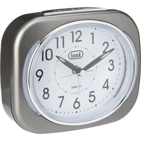 Trevi SL 3040 - Despertador (analógico, 100 x 36 x 85 mm, AA, Gris).