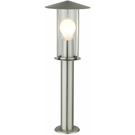 FIRST CHOICE LIGHTING Treviso - Brushed Stainless Steel Outdoor Post Light