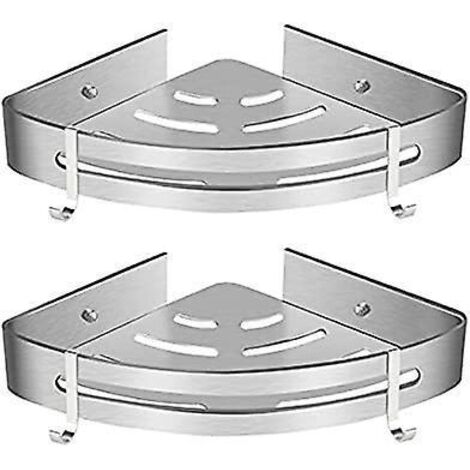 (triangle, 2 Pices)etagre De Douche Dangle,  Etagre De Salle De Bain Sans Forage Panier Rangement Douche Aluminium Murale Adhsive Serviteur De Dou