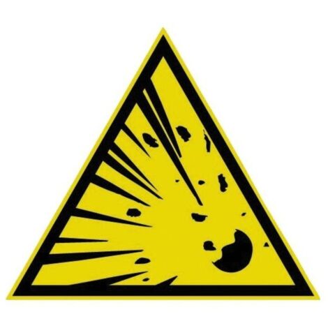 Triangle Avertissement Danger393 Adhesif 100 Mm Danger Explosion