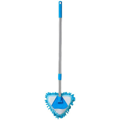 Triangle Cleaning Mop 180 Degree Rotatable Adjustable Triangle Cleaning Mop Tool with Long Handle