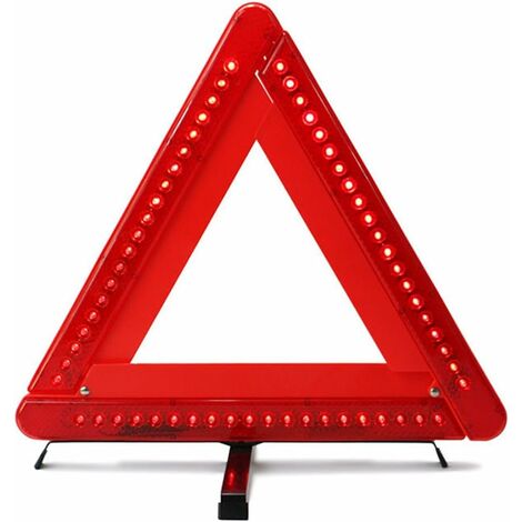 Triangle d'avertissement Pliable LED Sécurité Voiture/Bord de la Route Réfléchissant Triangle D'urgence Réflecteur Clignotant(4038cm)