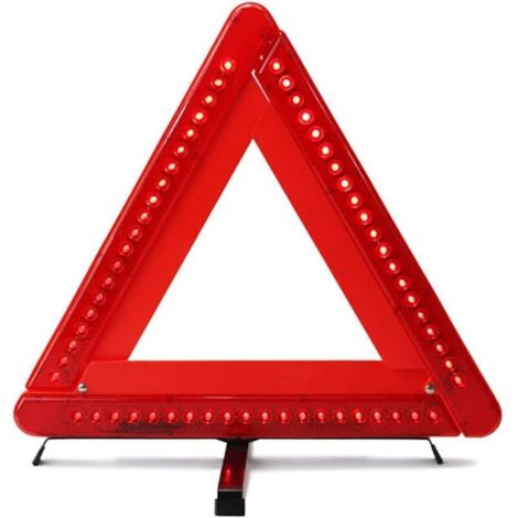 Triangle d'avertissement Pliable LED Sécurité Voiture/Bord de la Route Réfléchissant Triangle D'urgence Réflecteur Clignotant(4038cm)