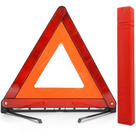 Triangle de signalisation pour Voiture - Pliable - Triangle d'avertissement de sécurité pour Le Bord de la Route - Panneaux Rouges réfléchissants - Boîte de Rangement - Triangle de