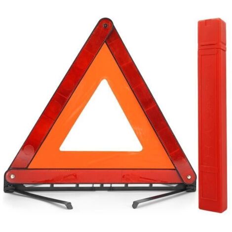 Triangle de signalisation pour voiture - Pliable - Triangle d'avertissement sécurité pour lroute - Panneaux rouges réfléchissants