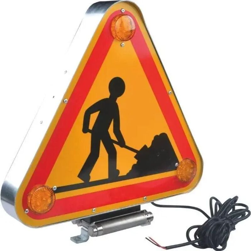 Topcar - Triangle triflash à led class 1 double face 500mm métallique