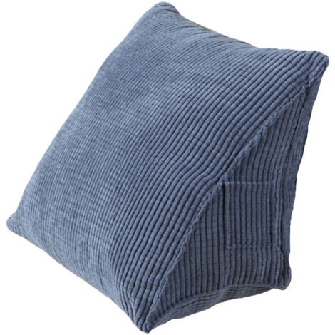 Triangle Pillow, Comfortable Reading Pillow, Lumbar Support Cushion with Zippered Pocket