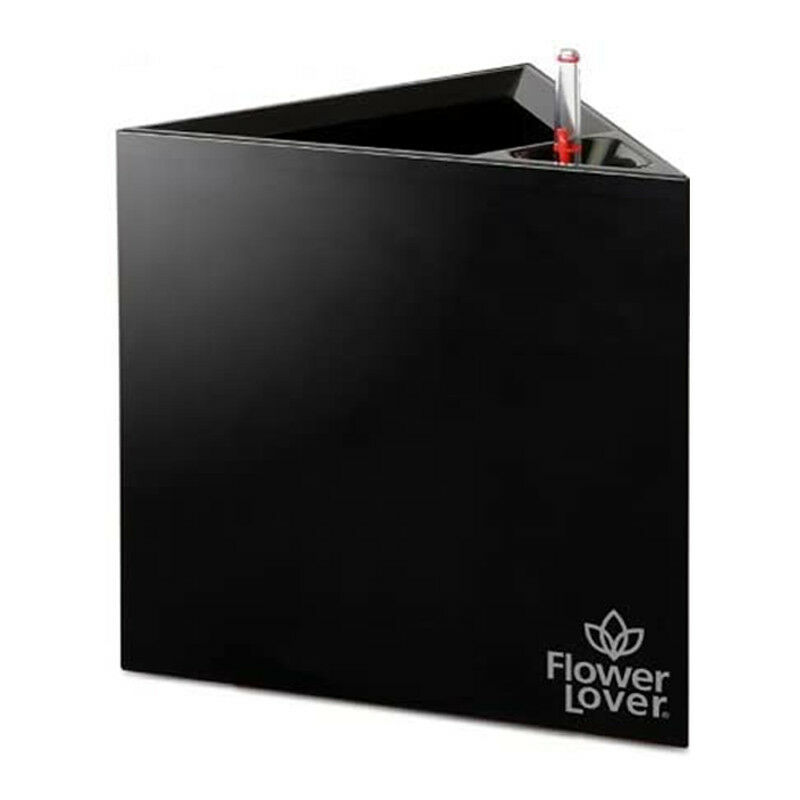 Flower Lover - Pot de fleurs - Triangle - Noir brillant - 33x33x33cm