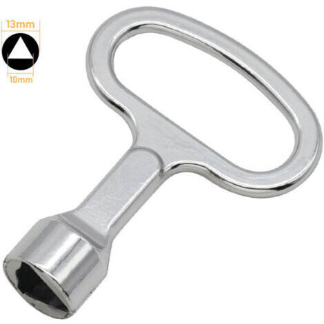 Triangle Poubelle Clé Poubelle Jaune Triangulaire Clef Triangle à Douille en Métal pour Compteur Gaz Ascenseurs Armoire Electriques Coffret