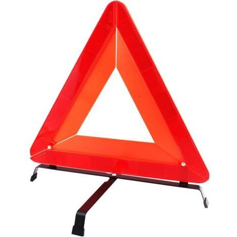 Triangle réfléchissant de secours pour voiture rouge，Panneau d'avertissement triangulaire pliable pour voitures