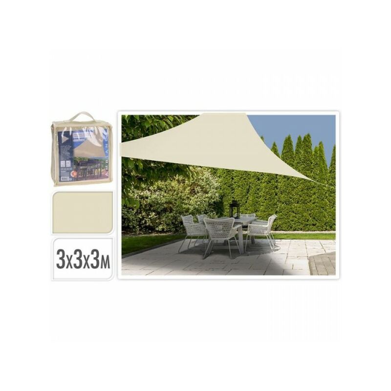 triangle tissu ombre 3x3x3m - Blanc