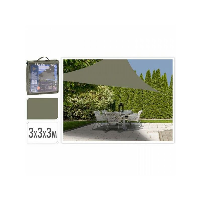 triangle tissu ombre 3x3x3m - vert