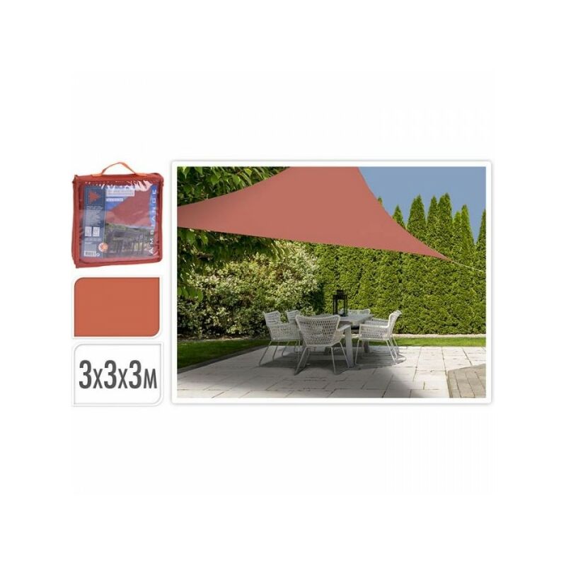 triangle toile d'ombrage 3x3x3m - terra