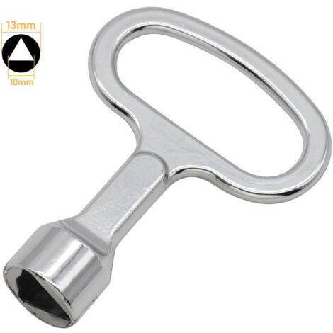 Triangle Trash Can Key Yellow Triangular Metal Socket Triangle Key for Gas Meter Elevators Electrical Cabinets Box