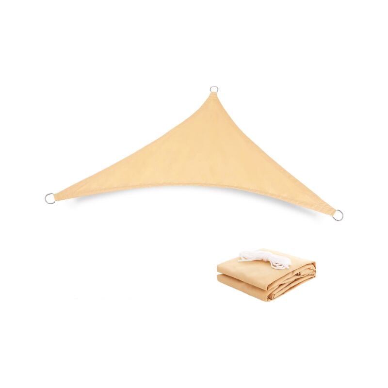Linghhang - Beige) Triangle Sunshade Sail 3X3X3m-300D Sun Protection Umbrella Sail Garden Swimming Pool Outdoor Awning - beige