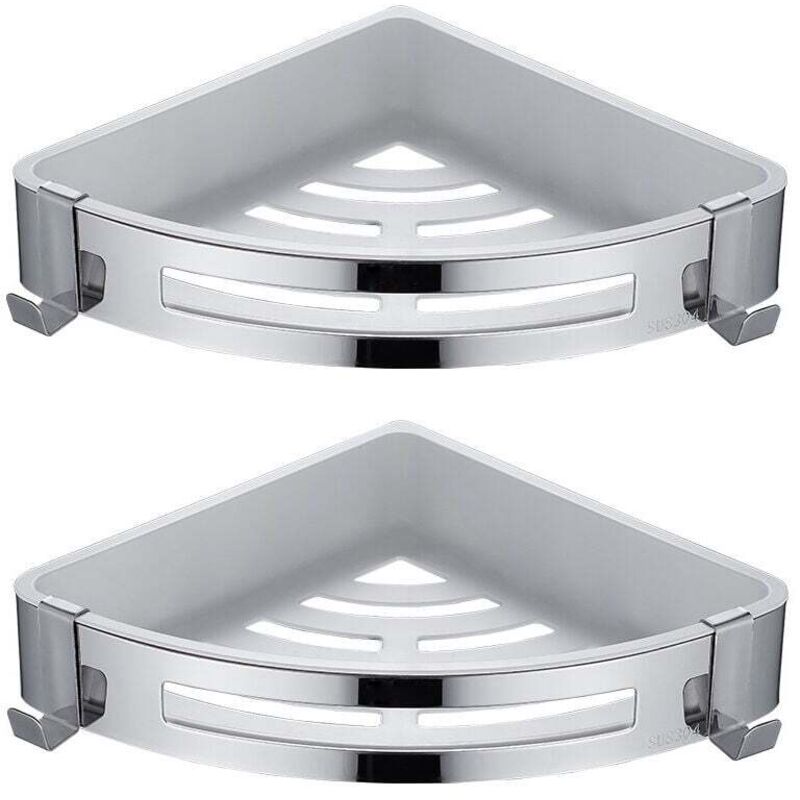 Triangle,2 Pièces Etagère De Douche D'Angle, Serviteur De Douche Sans Percage, Antirouille Pour Panier Rangement Douche Accessoire Salle De Bain
