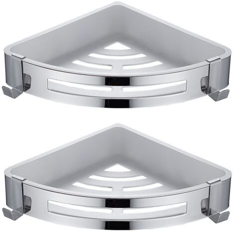 Triangle,2 Pièces Etagère De Douche D'Angle, Serviteur De Douche Sans Percage, Antirouille Pour Panier Rangement Douche Accessoire Salle De Bain Porte Savon Shampooing