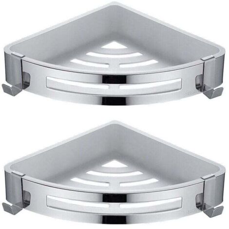 Triangle,2 Pièces Etagère De Douche D'Angle, Serviteur De Douche Sans Percage, Antirouille Pour Panier Rangement Douche Accessoire Salle De Bain Porte Savon Shampooing