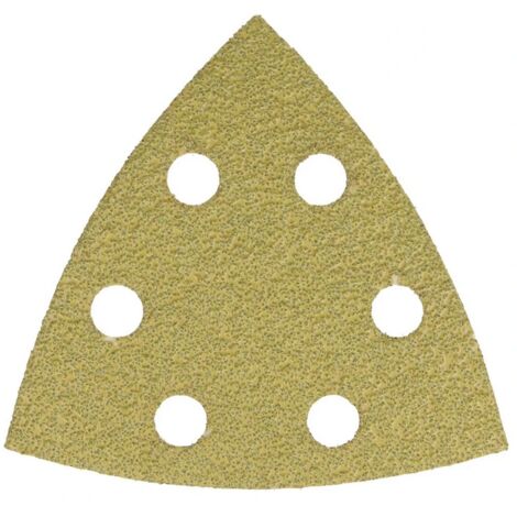 Triangles abrasifs avec velcro 6 trous grain 60
