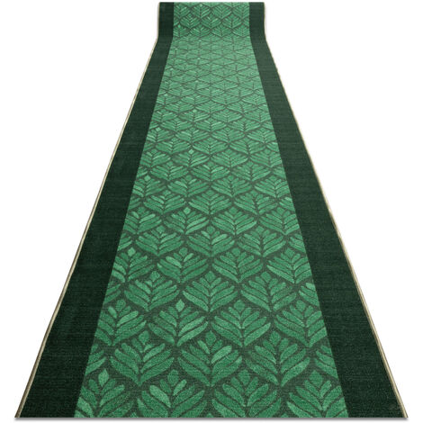 Triangles de couloir LIŚCIE feuilles antidérapants, vert gomme 67cm green 67x450 cm
