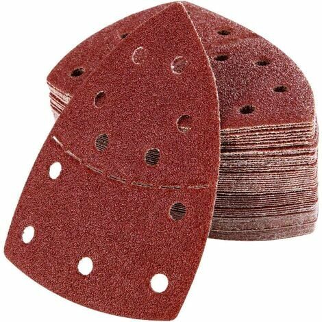 Triangles de ponçage, papier abrasif pour Bosch PSM 100A, PSM 160, PSM 200 AES, PSM 18, PDA 180, PSM 160 A/PSM 80/PRIO, 105 mm x 152 mm, lot de 60, grain P40/60/80/120/180/ 240