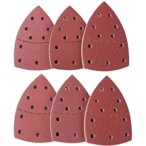 Triangles de Ponçage, Papier de Verre pour Bosch PSM 100A, PSM 160, PSM 200 AES, PSM 18, PDA 180, PSM 160 A/PSM 80/PRIO, 105 mm x 152 mm, Lot de 60, Grain P40/60/80/120/180/240