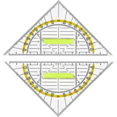 Triangles Géométriques de 16 cm, paquet de 2, pour Les étudiants, Bureaux, Designers, Peintres, etc.