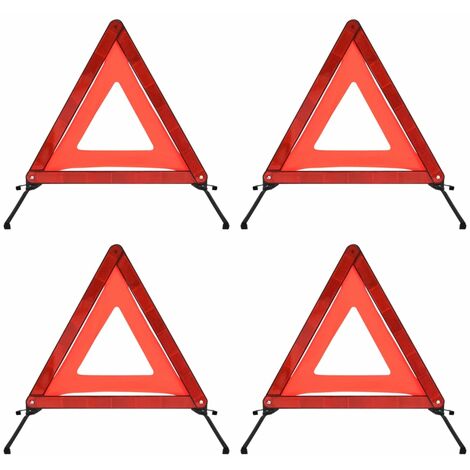 Segnale di emergenza portatile a triangolo con 4 modalità di illuminazione  nero/rosso 7500K 20000H 7hSevenOn