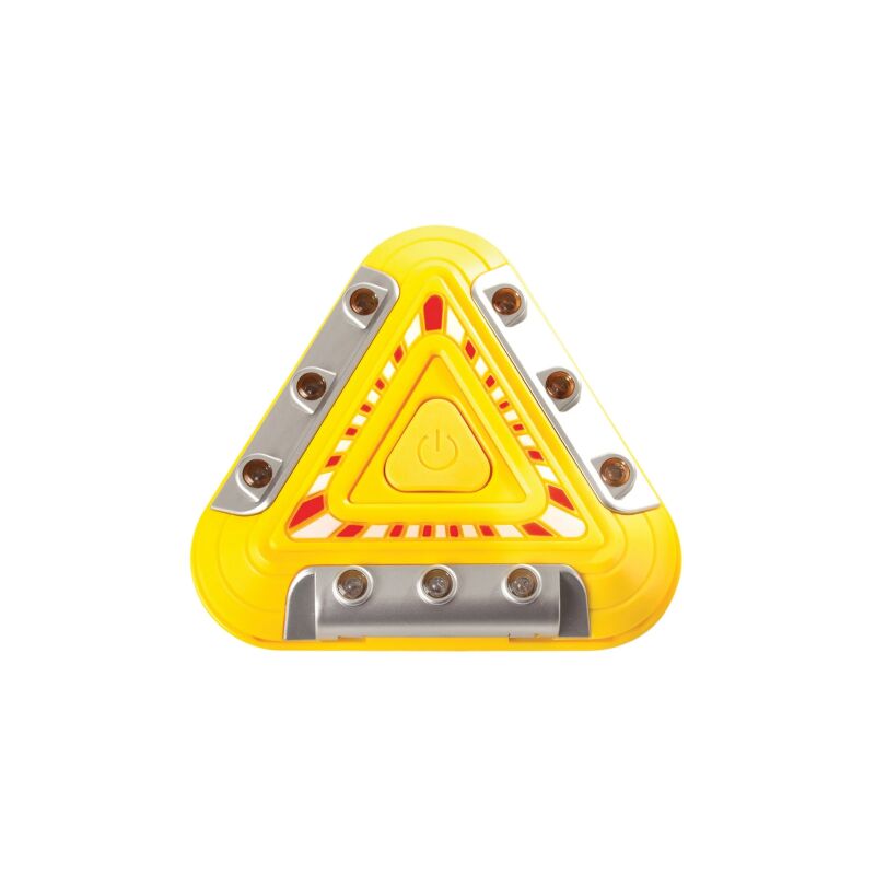 Image of Trade Shop - Triangolo Di Emergenza Per Auto a 9 Led Ricaricabile Segnale Pericolo Magnetico