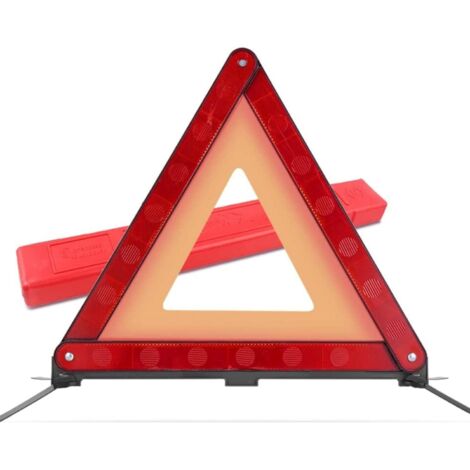 Triangolo pieghevole per auto omologato con custodia, kit di sicurezza stradale, segnale di emergenza riflettente, arresto del veicolo