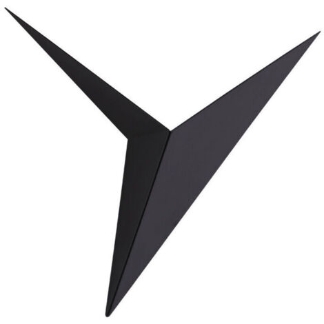 Triangulaire Fer Lampe Murale LED, Applique Murale Noire, Applique Murale Industrielle, Luminaires Mural Intérieur, Applique Art Deco pour Salon, Chambre, Chevet, Hôtel, Bar (Lumière Chaude) [Cl