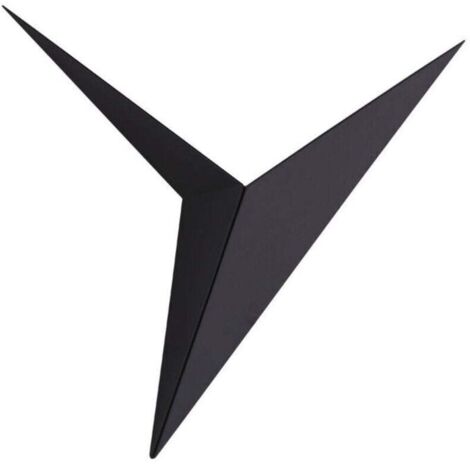 Triangulaire Fer Lampe Murale LED, Applique Murale Noire, Applique Murale Industrielle, Luminaires Mural Intérieur, Applique Art Deco pour Salon, Chambre, Chevet, Hôtel, Bar (Lumière Chaude) [Cl