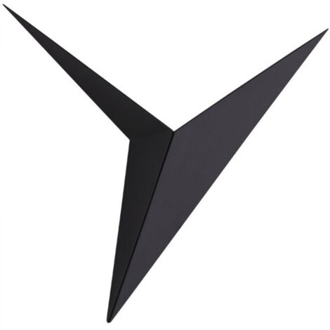 Triangulaire Fer Lampe Murale LED, Applique Murale Noire, Applique Murale Industrielle, Luminaires Mural Intérieur, Applique Art Deco pour Salon, Chambre, Chevet, Hôtel, Bar (Lumière Chaude) [Classe é