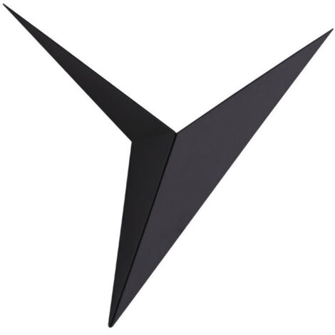 Triangulaire Fer Lampe Murale LED, Applique Murale Noire, Applique Murale Industrielle, Luminaires Mural Intérieur, Applique Art Deco pour Salon, Chambre, Chevet, Hôtel, Bar (Lumière Chaude) [Classe é