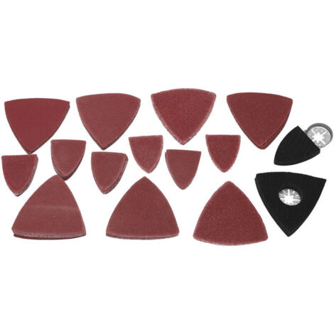 Triangular 80x80mm 85x35mm Oscillating Tool Pond Kit with 60 80 120 180 240 Grit Compatible