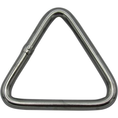 SECUREFIX DIRECT Triangular D Ring Delta Link Stainless Steel 3MM x 35MM (Webbing Marine Triangle Dee)